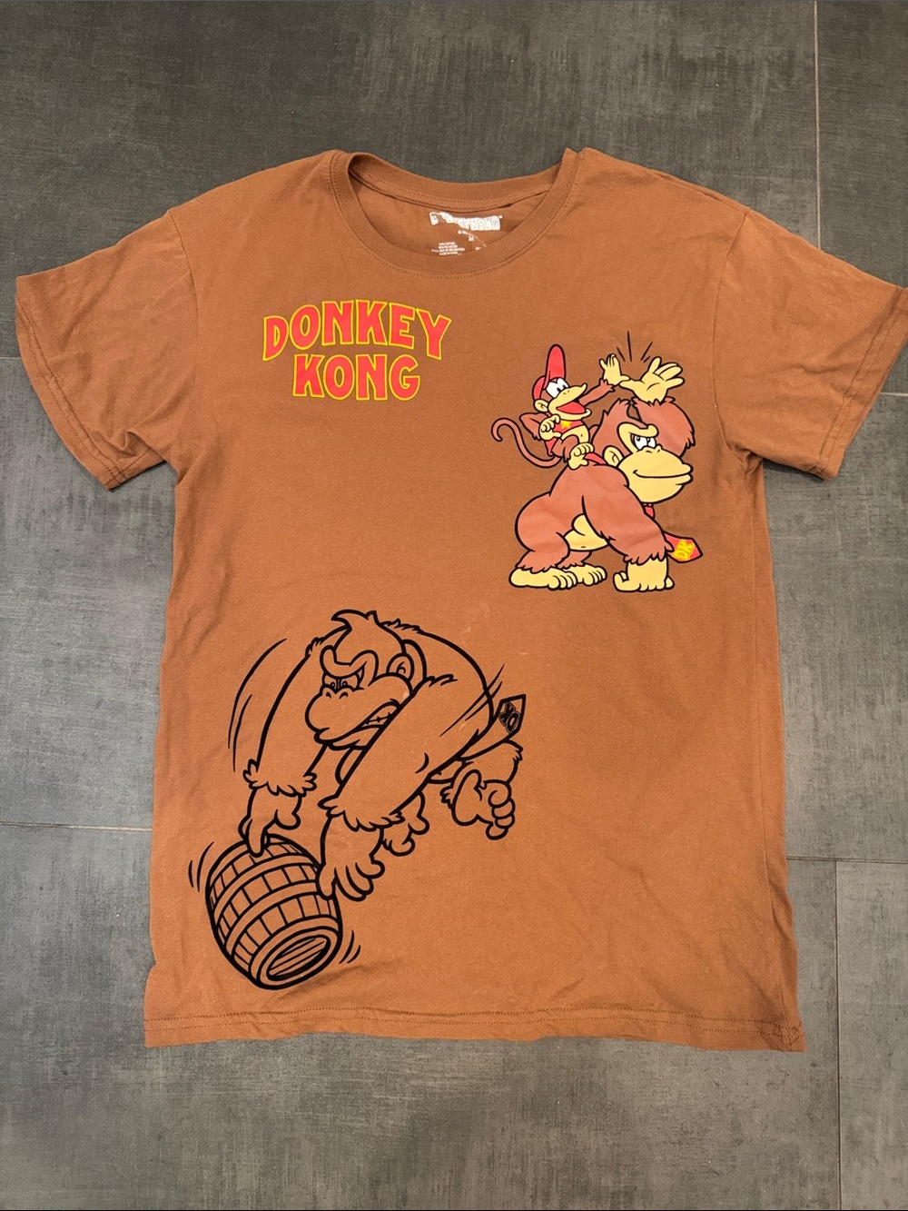 Nintendo Donkey Kong Brown Short Sleeve Graphic Tee